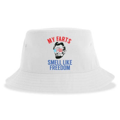 Funny July 4th Party Funny Abe Lincoln Sustainable Bucket Hat