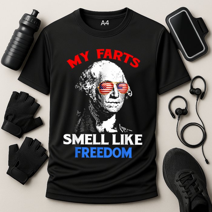Funny July 4th Party Funny George Washington Cooling Performance Crew T-Shirt