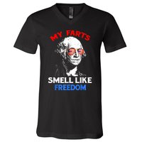 Funny July 4th Party Funny George Washington V-Neck T-Shirt