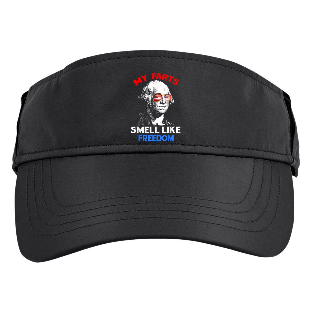 Funny July 4th Party Funny George Washington Adult Drive Performance Visor