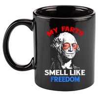 Funny July 4th Party Funny George Washington 11oz C Handle Ceramic Mug