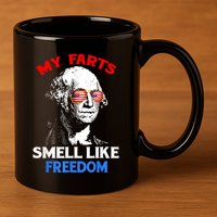 Funny July 4th Party Funny George Washington 11oz C Handle Ceramic Mug