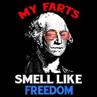 Funny July 4th Party Funny George Washington Drawstring Bag