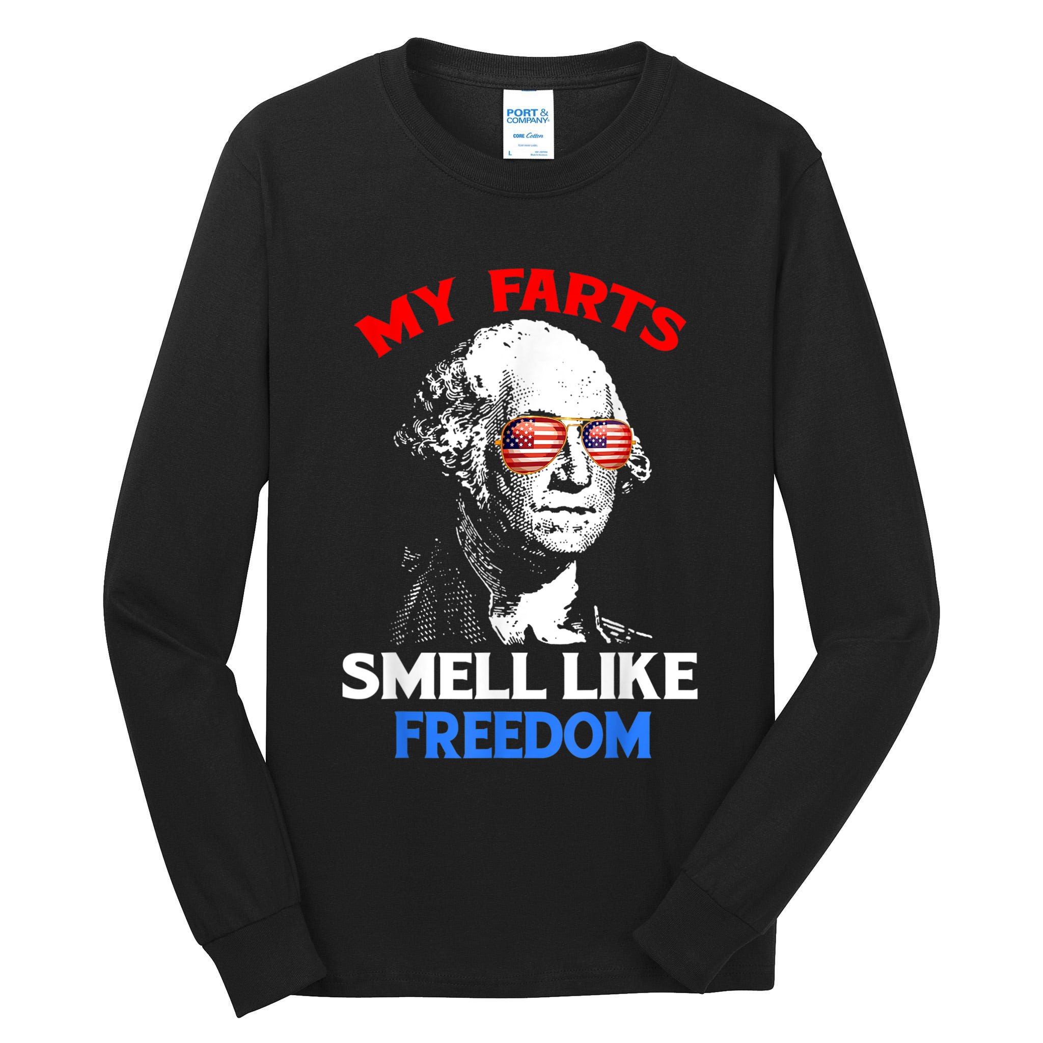 Funny July 4th Party Funny George Washington Tall Long Sleeve T-Shirt