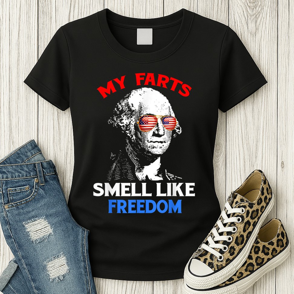 Funny July 4th Party Funny George Washington Womens T-Shirt