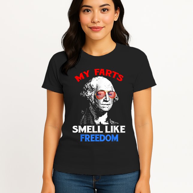 Funny July 4th Party Funny George Washington Womens T-Shirt