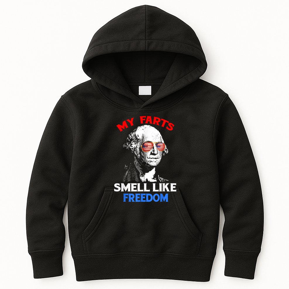 Funny July 4th Party Funny George Washington Kids Hoodie