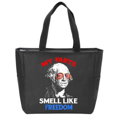Funny July 4th Party Funny George Washington Zip Tote Bag