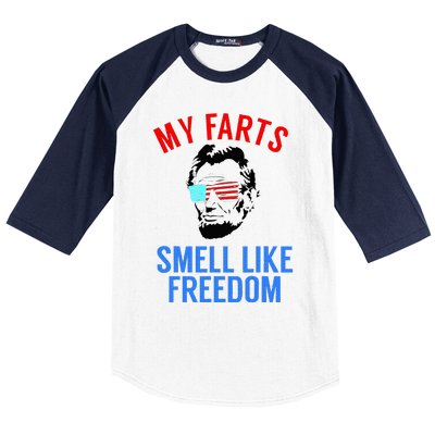 Funny July 4th Party Funny Abe Lincoln Baseball Sleeve Shirt