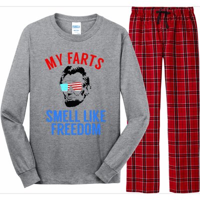 Funny July 4th Party Funny Abe Lincoln Long Sleeve Pajama Set