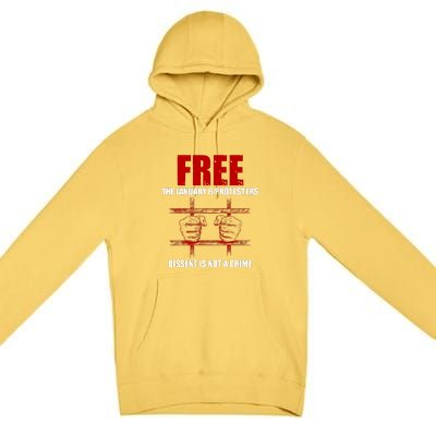 Free January 6 Protesters J6 Conservative Anti Biden Premium Pullover Hoodie