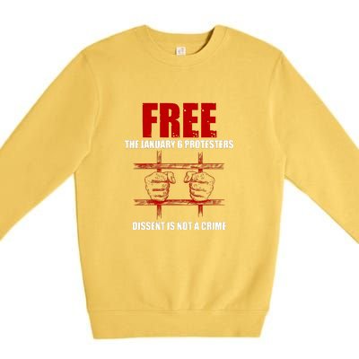 Free January 6 Protesters J6 Conservative Anti Biden Premium Crewneck Sweatshirt