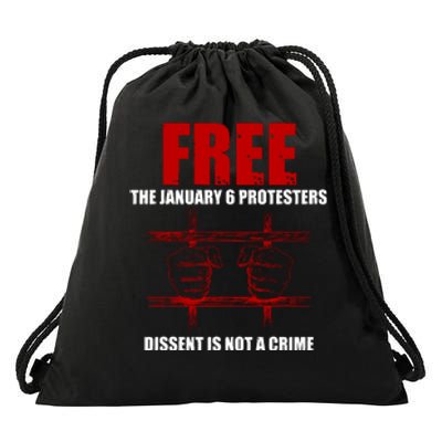 Free January 6 Protesters J6 Conservative Anti Biden Drawstring Bag