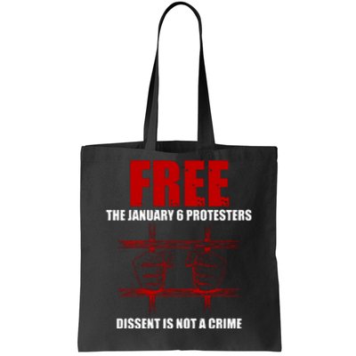 Free January 6 Protesters J6 Conservative Anti Biden Tote Bag