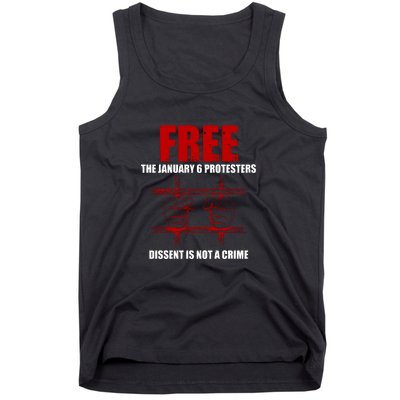 Free January 6 Protesters J6 Conservative Anti Biden Tank Top