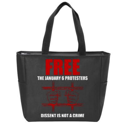 Free January 6 Protesters J6 Conservative Anti Biden Zip Tote Bag