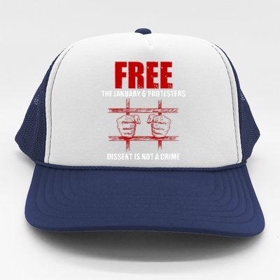 Free January 6 Protesters J6 Conservative Anti Biden Trucker Hat