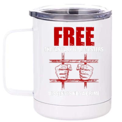 Free January 6 Protesters J6 Conservative Anti Biden 12 oz Stainless Steel Tumbler Cup