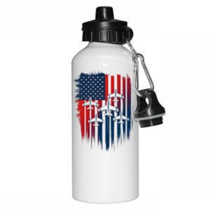 Fighter Jet Airplane American Flag Patriotic 4th Of July Aluminum Water Bottle