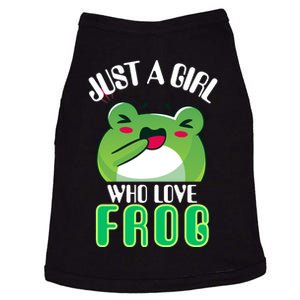 Frog Just A Girl Who Loves Frogs Funny Frog Lover Gift Doggie Tank