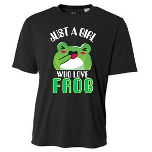 Frog Just A Girl Who Loves Frogs Funny Frog Lover Gift Cooling Performance Crew T-Shirt