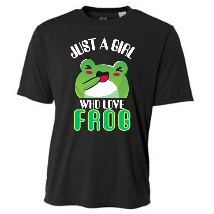 Frog Just A Girl Who Loves Frogs Funny Frog Lover Gift Cooling Performance Crew T-Shirt