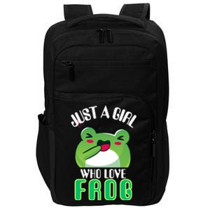 Frog Just A Girl Who Loves Frogs Funny Frog Lover Gift Impact Tech Backpack