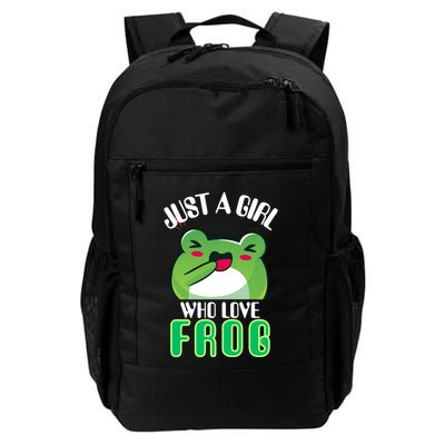 Frog Just A Girl Who Loves Frogs Funny Frog Lover Gift Backpack