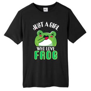 Frog Just A Girl Who Loves Frogs Funny Frog Lover Gift Tall Fusion ChromaSoft Performance T-Shirt