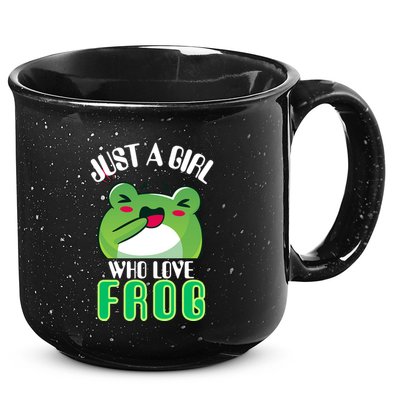 Frog Just A Girl Who Loves Frogs Funny Frog Lover Gift 15oz Campfire Ceramic Mug