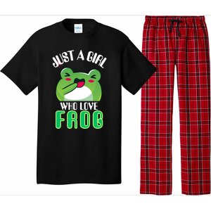 Frog Just A Girl Who Loves Frogs Funny Frog Lover Gift Pajama Set