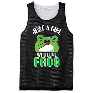 Frog Just A Girl Who Loves Frogs Funny Frog Lover Gift Mesh Reversible Basketball Jersey Tank