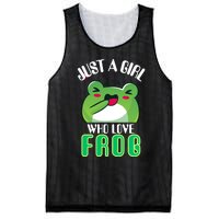 Frog Just A Girl Who Loves Frogs Funny Frog Lover Gift Mesh Reversible Basketball Jersey Tank