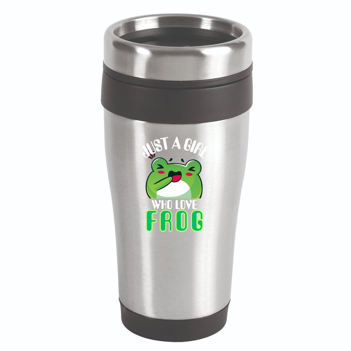 Frog Just A Girl Who Loves Frogs Funny Frog Lover Gift 16oz Travel Tumbler