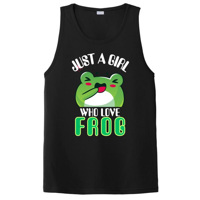 Frog Just A Girl Who Loves Frogs Funny Frog Lover Gift PosiCharge Competitor Tank