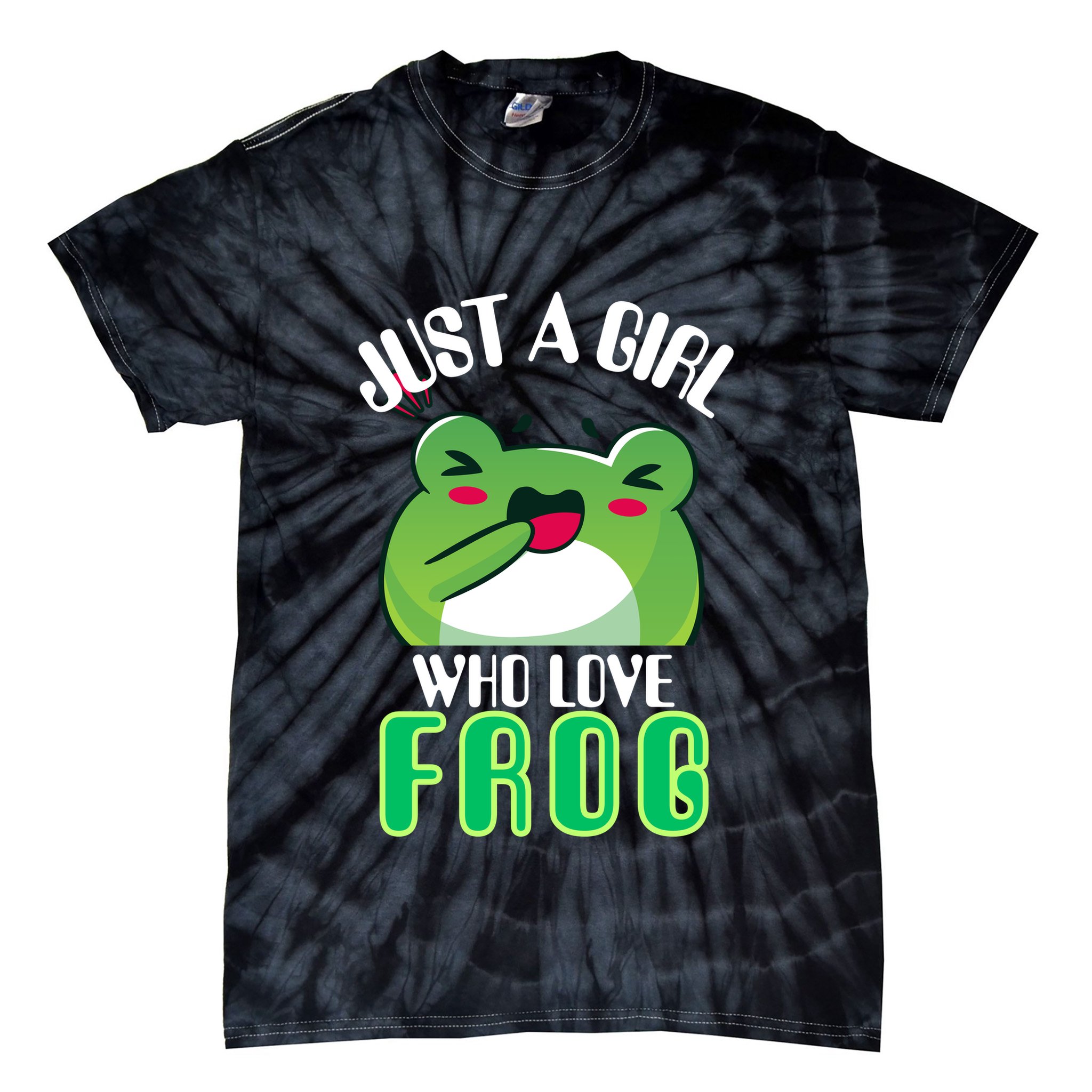 Frog Just A Girl Who Loves Frogs Funny Frog Lover Gift Tie-Dye T-Shirt