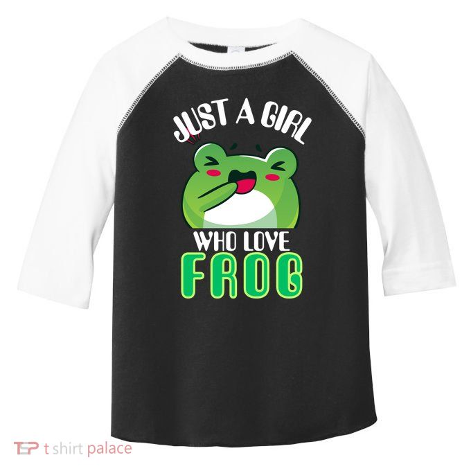 Frog Just A Girl Who Loves Frogs Funny Frog Lover Gift Toddler Fine Jersey T-Shirt