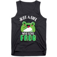 Frog Just A Girl Who Loves Frogs Funny Frog Lover Gift Tank Top