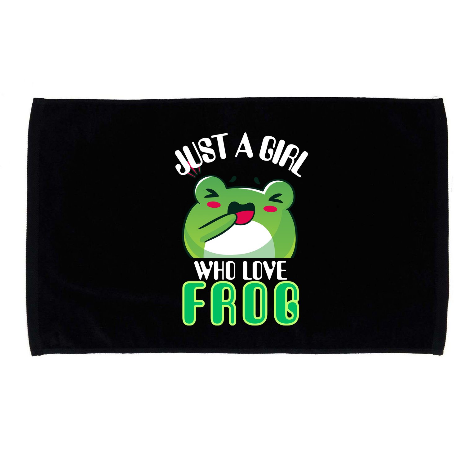Frog Just A Girl Who Loves Frogs Funny Frog Lover Gift Microfiber Hand Towel