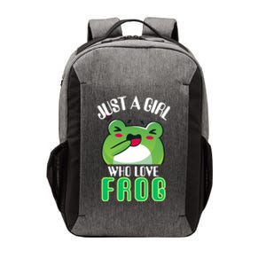 Frog Just A Girl Who Loves Frogs Funny Frog Lover Gift Vector Backpack