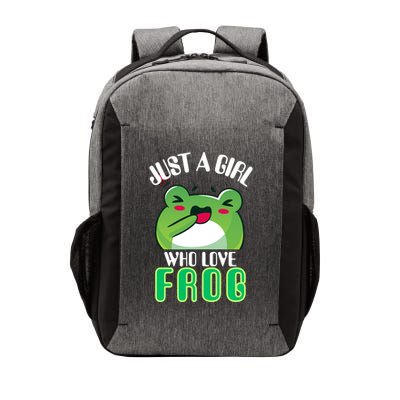 Frog Just A Girl Who Loves Frogs Funny Frog Lover Gift Vector Backpack