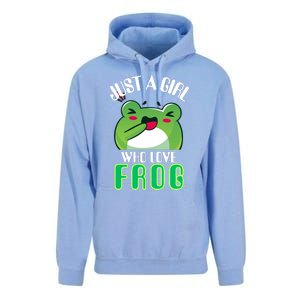 Frog Just A Girl Who Loves Frogs Funny Frog Lover Gift Unisex Surf Hoodie