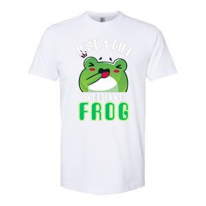 Frog Just A Girl Who Loves Frogs Funny Frog Lover Gift Softstyle CVC T-Shirt