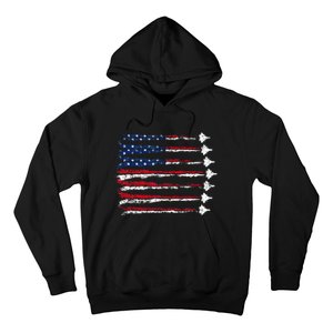 Fighter Jet Airplane Usa Flag Hoodie