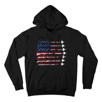 Fighter Jet Airplane Usa Flag Hoodie