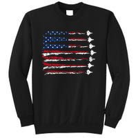 Fighter Jet Airplane Usa Flag Sweatshirt