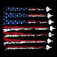 Fighter Jet Airplane Usa Flag City Backpack