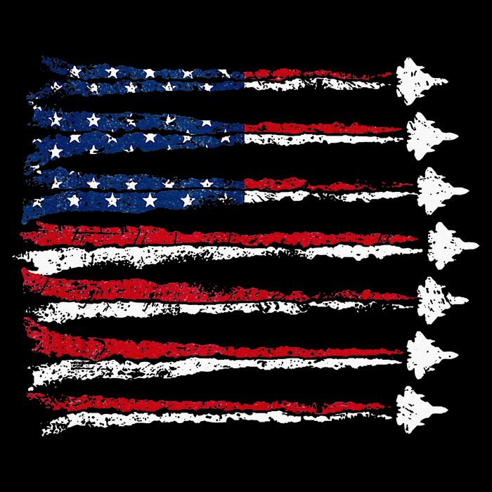 Fighter Jet Airplane Usa Flag City Backpack
