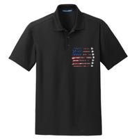 Fighter Jet Airplane Usa Flag Dry Zone Grid Polo