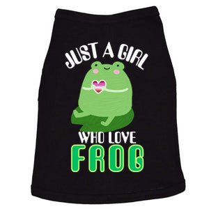 Frog Just A Girl Who Loves Frogs Funny Frog Lover Gift Doggie Tank